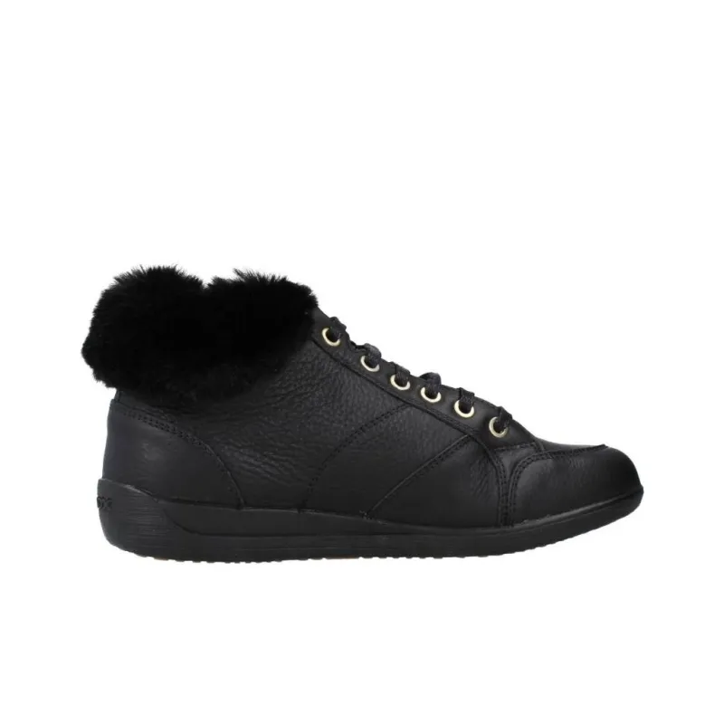 GEOX D MYRIA E High Top Skateboard Shoes Women's Black-1