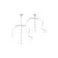 Girly Pink/Gold-Plated Copper Hoop Earrings, 1 Pair