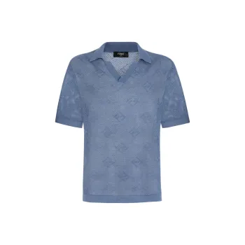 FENDI Open-knit Polo Shirt