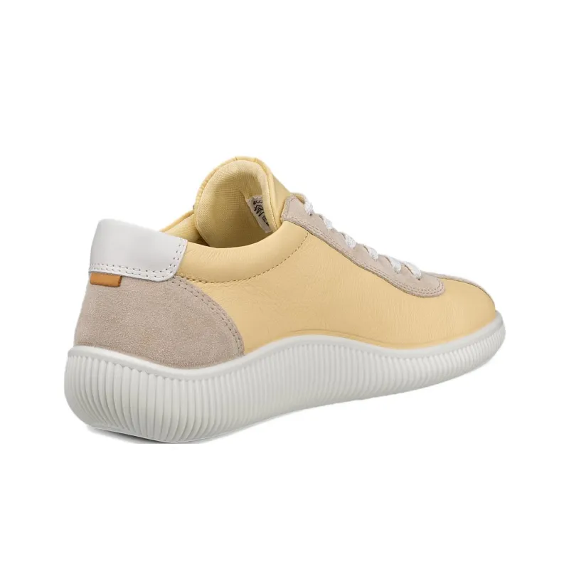 Ecco SOFT ZERO Anti Slip Wear Resistant Low Top Casual Shoes Women's Yellow-1