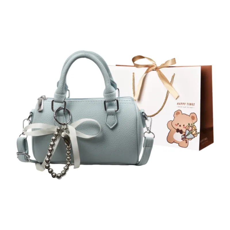 ERANGBEAR PU Cylinder Bag, One Shoulder Handbag Women's Multicolor-10