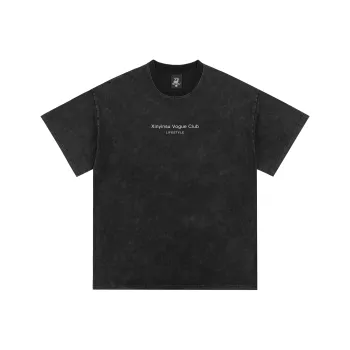 XINYINSU T Shirt Unisex Faded Black
