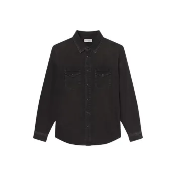 FRAME SS25 Shirt Men's Black Gray Color