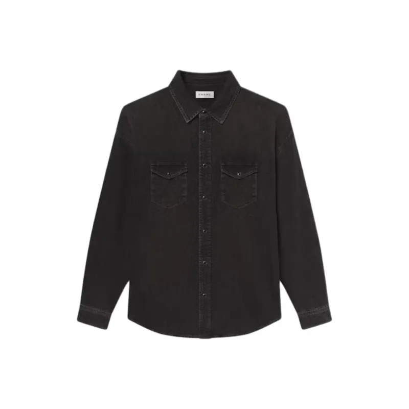 FRAME SS25 Shirt Men's Black Gray Color-0