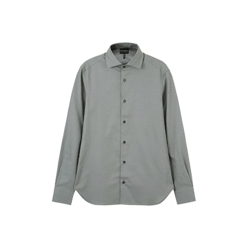 EMPORIO ARMANI SS24 Shirt Men's Gray Green-0