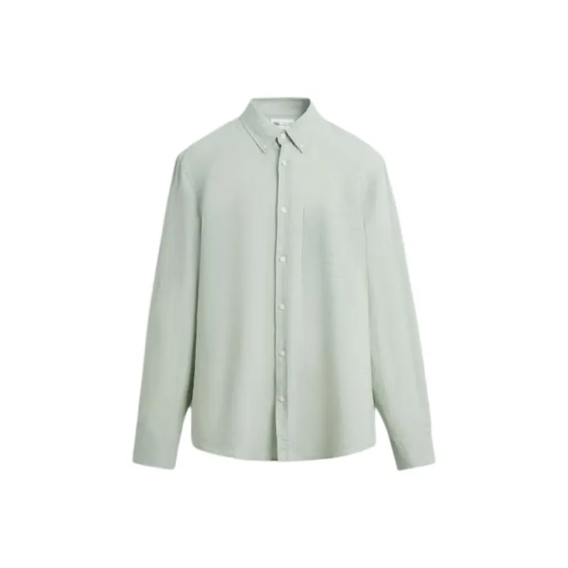 ZARA Shirts Men Lake Green-0