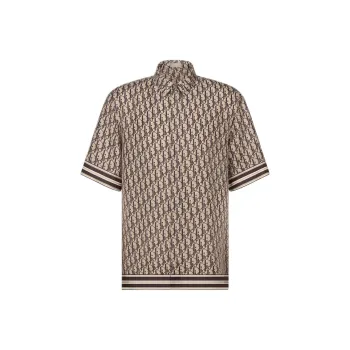DIOR Oblique Short Sleeved Shirt Shirt Men's Brown