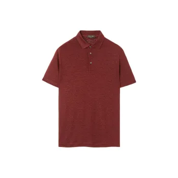 Loro Piana SS25 Polo Shirt Men's Dark Chestnut