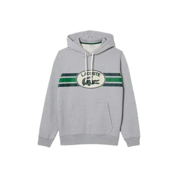 LACOSTE Logo print Cotton Hoodie