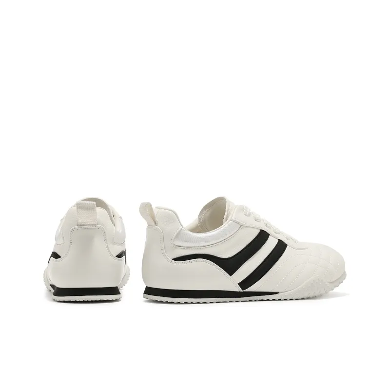MILLIE'S Abrasion Resistant Low Top Skateboard Shoes Men's White Black-3