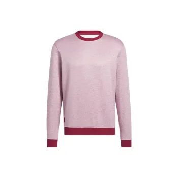 Adidas GO-TO CREWNECK PULLOVER Sweatshirt Men's Traditional Burgundy Red / Near Pink