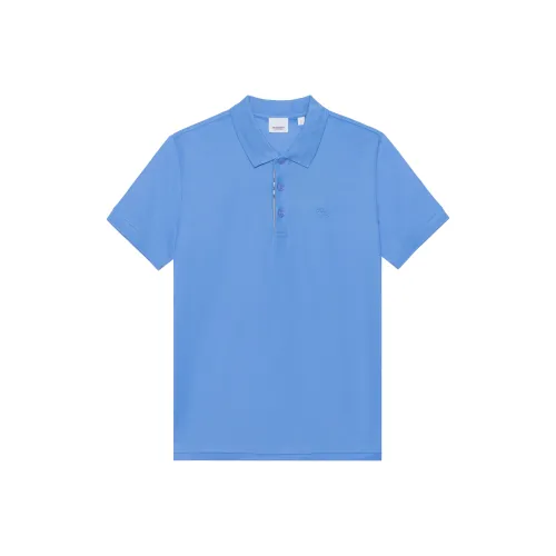 Burberry Polo Shirts Men Blue