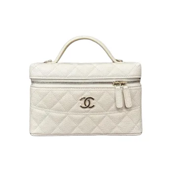 CHANEL Cow Leather Shoulder Bag, Crossbody Bag, Handbag Women's White
