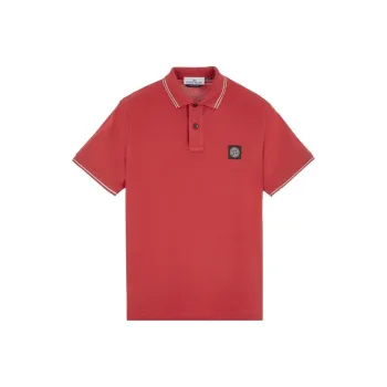 STONE ISLAND Logo Patch Short Sleeved Polo Shirt