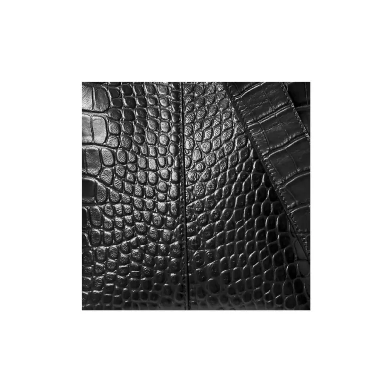 MICHAEL KORS Dede Mini Crocodile Embossed Leather Hobo Bag-2