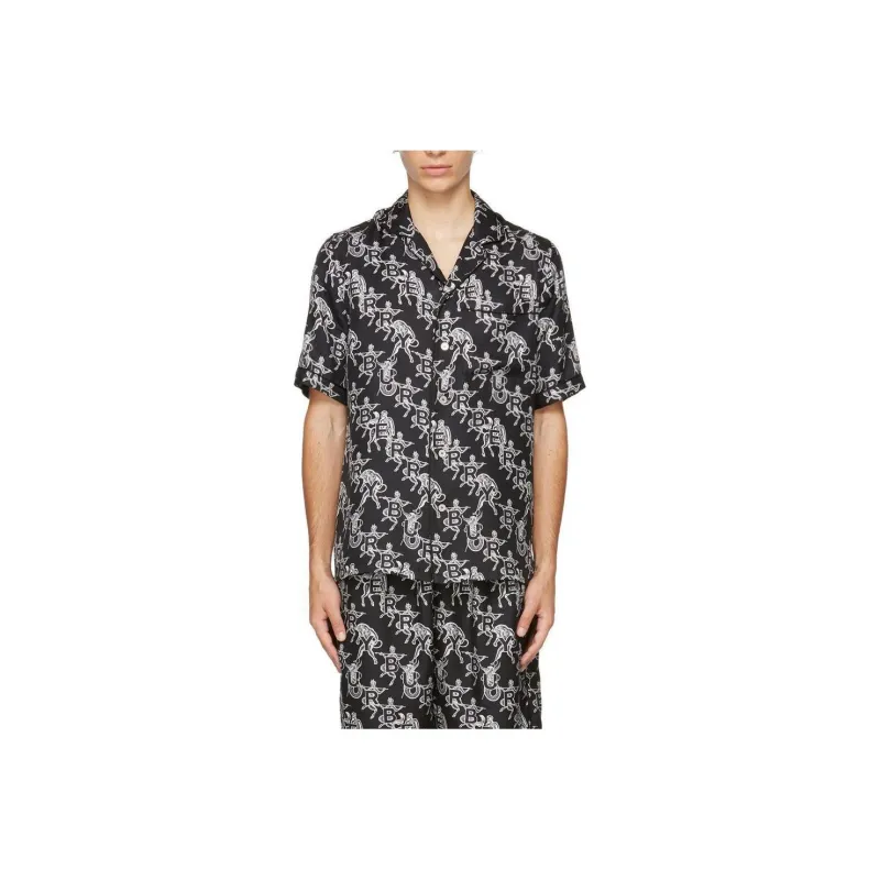 Burberry Shirts Men Black-0