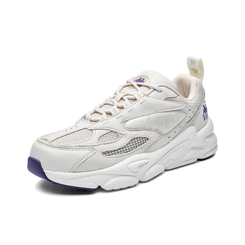 Kappa Anti Slip Wear Resistant Low Top Chunky Sneakers Unisex Cheese White-2