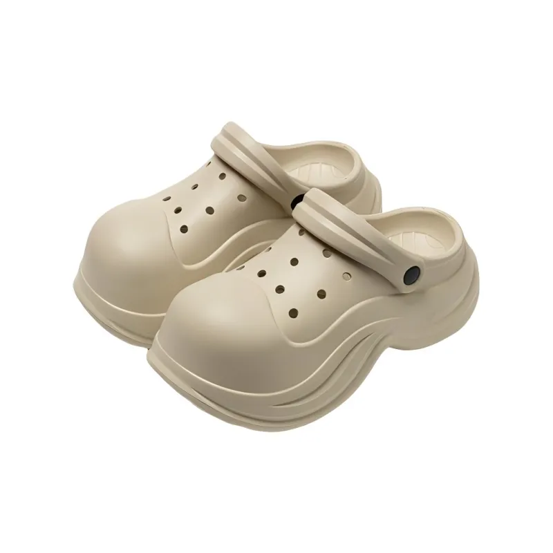 Lighthearted Malan Clogs Platform Beach Bag Outerwear Women's Head Cool Slippers Trendy-5