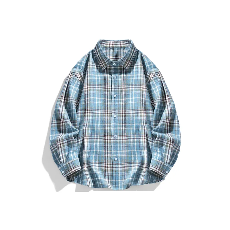 CREAZIONI LA FANTASIA E MOBILE Shirt Unisex Blue Plaid-0