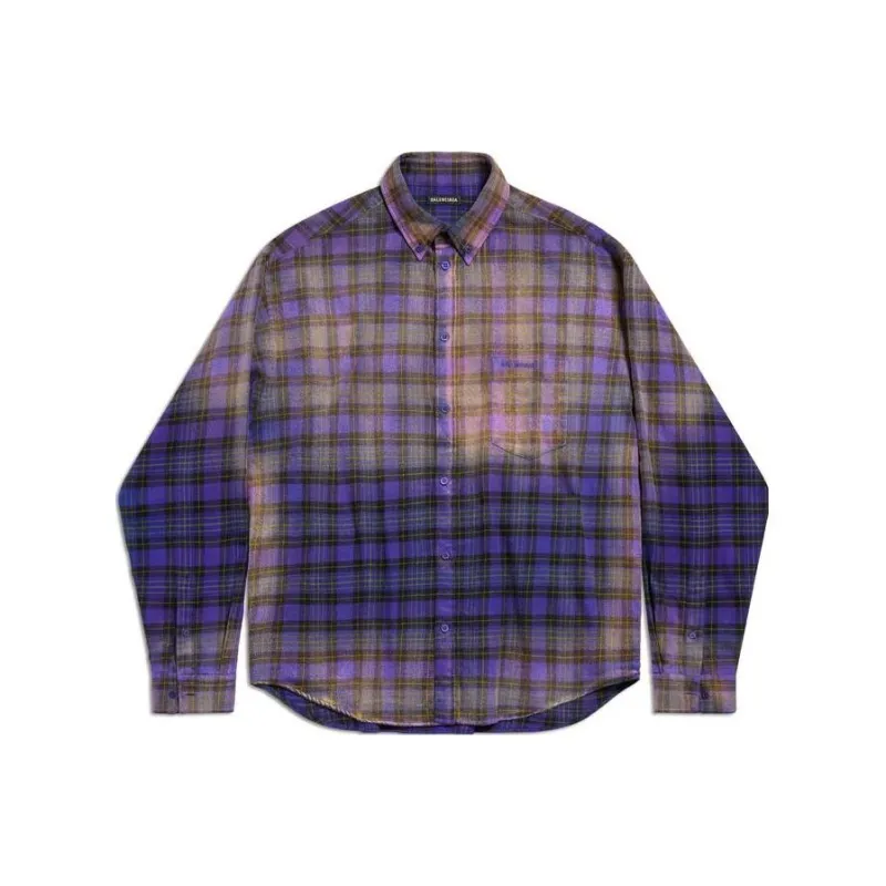 Balenciaga FW23 Shirt Loose Fit Style Men's Purple-0