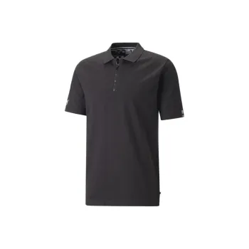 PUMA BMW M Motorsport Printed Jacquard Polo Shirt Men's Black