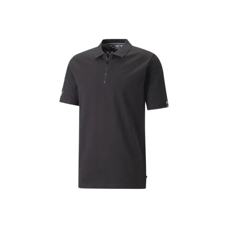 PUMA BMW M Motorsport Printed Jacquard Polo Shirt Men's Black-0