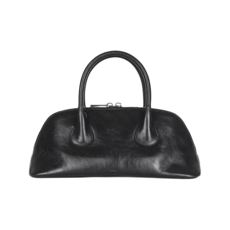 OSOI Leather Shoulder Bag, Crossbody Bag, Handbag Mini Women's Black-2