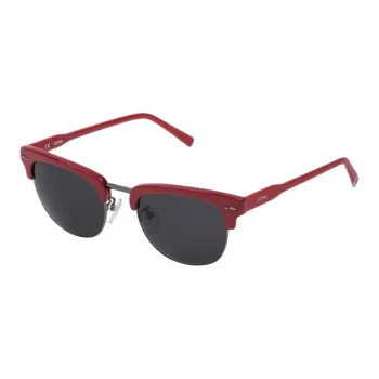 Sting Metal Acetate Browline Sunglasses Unisex Red