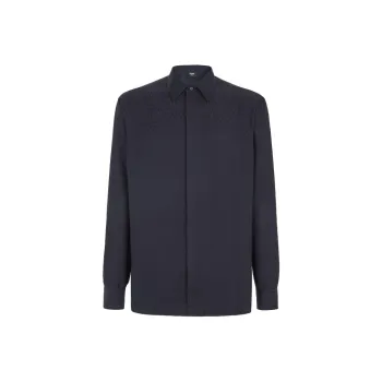 FENDI Micro Ff Striped Oversized Shirt
