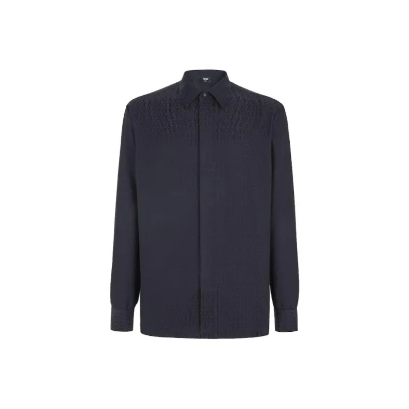 FENDI Micro Ff Striped Oversized Shirt-0