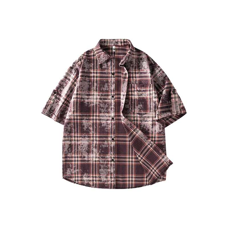 ACUOD BY CHANU Premium Versatile Lapel Plaid Shirt Coat Unisex-0
