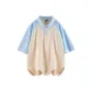 Light Blue & Beige Apricot