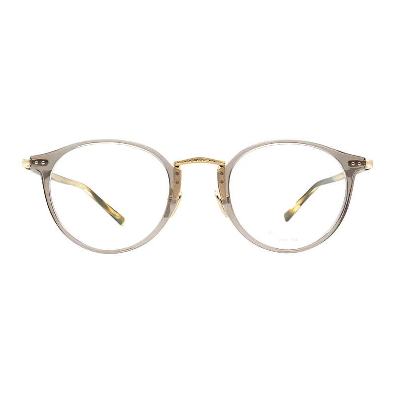MASUNAGA Plate Frame Irregular Shape Eyeglass Frames Unisex Multicolor-4