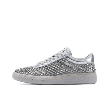 GG CC Casual German Army Trainers Low Top Cut Out Breathable Flat Skateboard Shoes Women's Silver