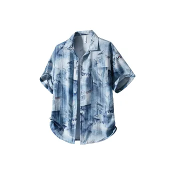 ARCANEFUNK Short Sleeved Shirt Unisex Hebridean Blue