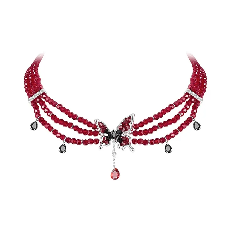 ZEGL Glass Faceted Beads Necklaces Women's-0