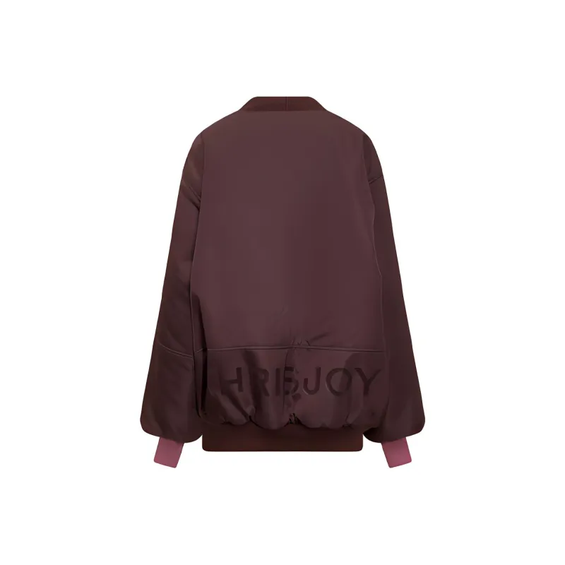 KHRISJOY Zip-Up Padded Bomber Jacket-1