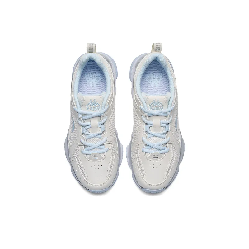 Kappa Anti Slip Wear Resistant Low Top Running Shoes Women's Beach White Iceberg Blue-3