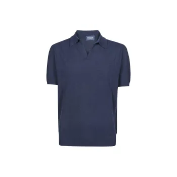 Drumohr Button Detailed Short Sleeved Polo Shirt