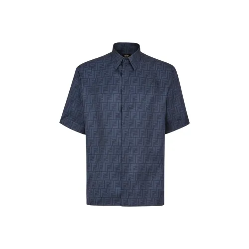 FENDI Allover Logo Printed Buttoned Shirt