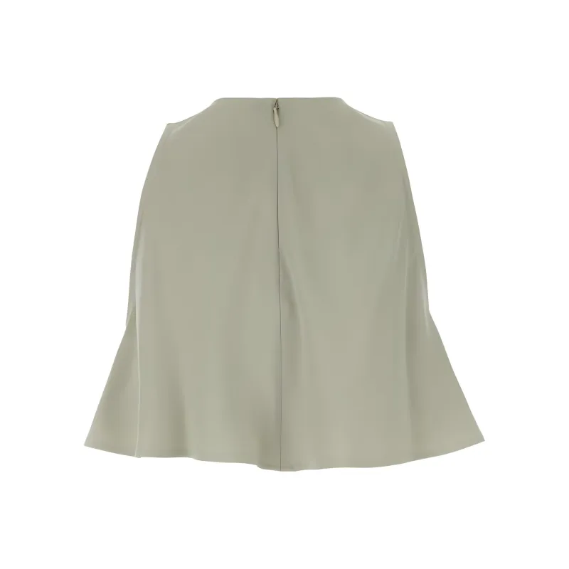 AMIPARIS Cropped Sleeveless Flared Top-1