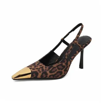 Feo Dvke Slim Heel High Heels Women's Leopard Print Gift Box Set