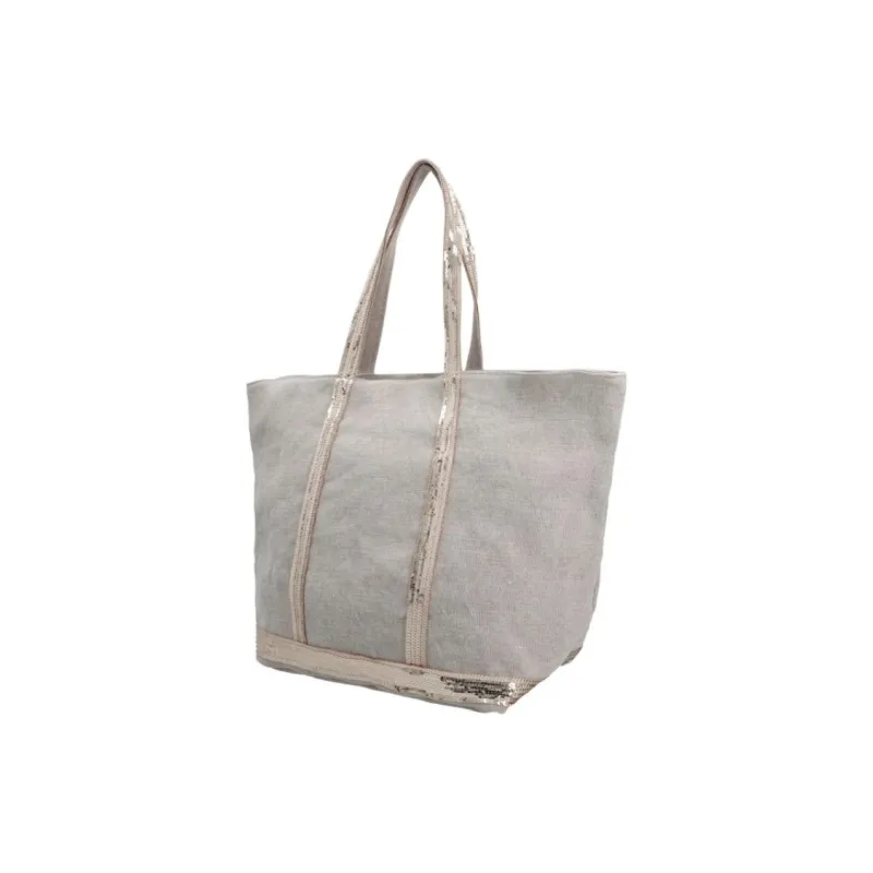Vanessa Bruno Linen Tote Bag, Shopping Bag, Handbag, Shoulder Bag Women's Ecru-1
