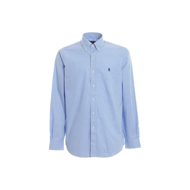 Polo Ralph Lauren Logo Embroidered Gingham Check Shirt-0