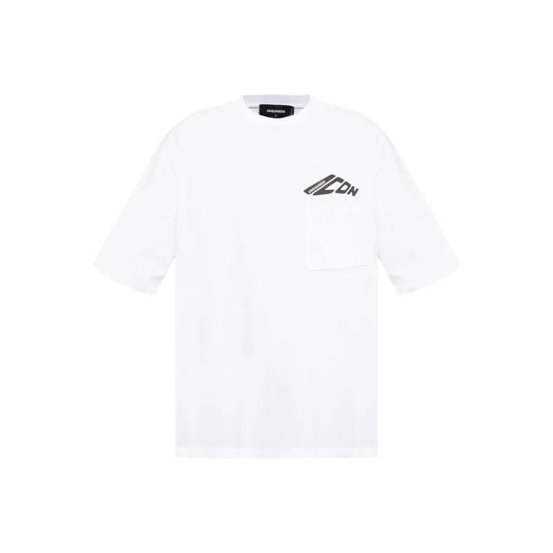 DSQUARED 2 Logo Printed Crewneck T Shirt-0