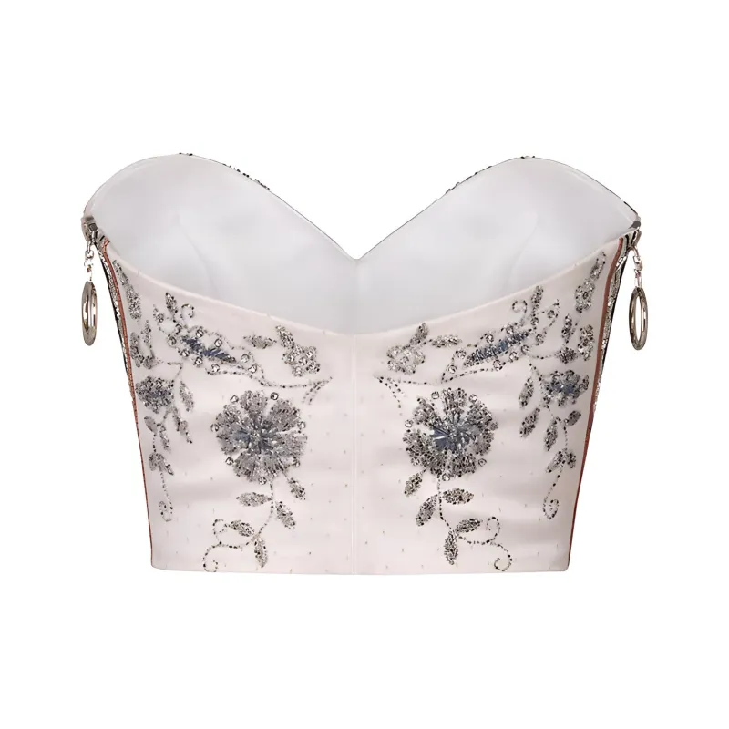 LOUIS VUITTON New Quarterly Products Of LV Strapless Tops Women's Beige-1
