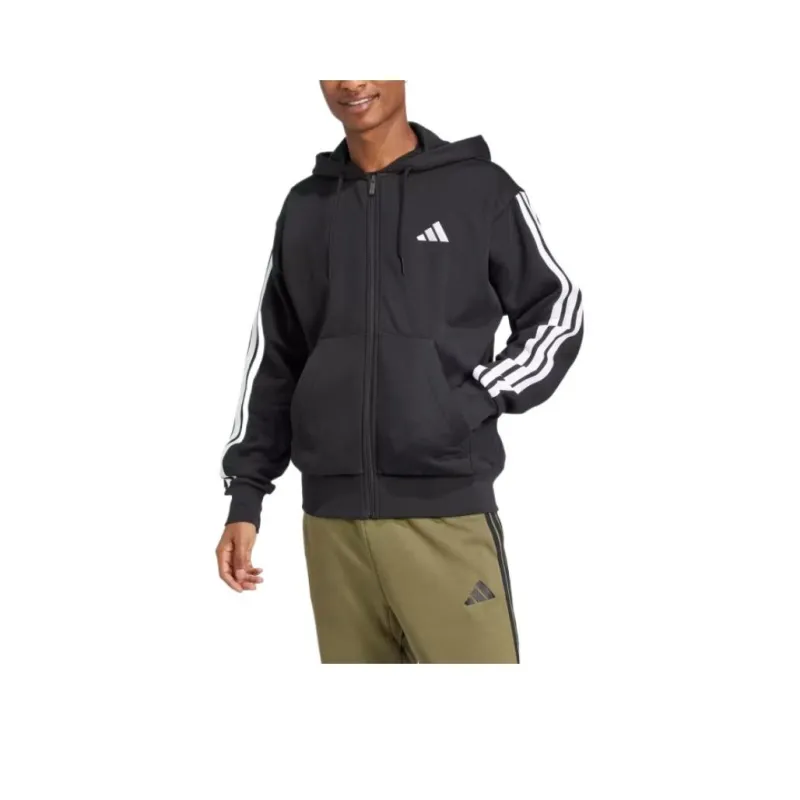 Adidas Free Shipping With AdiClub Essentials 3 Stripes Fleece Hoodie-1