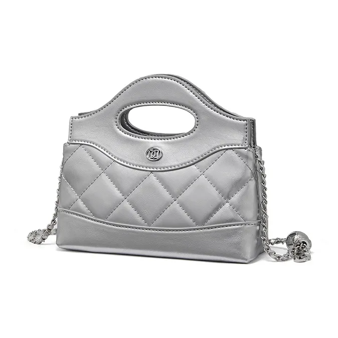 RED DRAGONFLY Cow Leather Handbag Unisex Classic Black/Silver-7