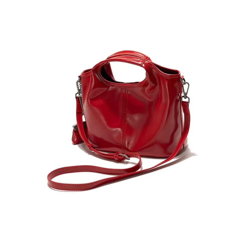 Vigno Synthetic Leather Shoulder Bag, Crossbody Bag, Handbag Regular Women's Red/Ecru/Black-7