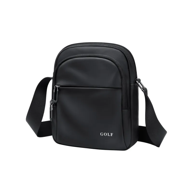 GOLF Water Repellent Fabric Crossbody Bag, Shoulder Bag Men's Dusty Black/Elegant Gray-1